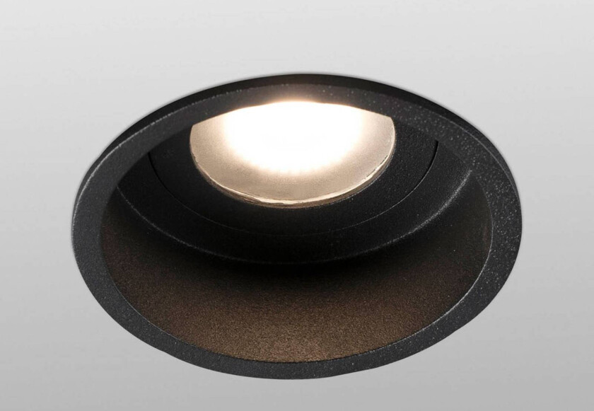 Downlight Hyde 1 lyskilde rammer rund IP44 svart