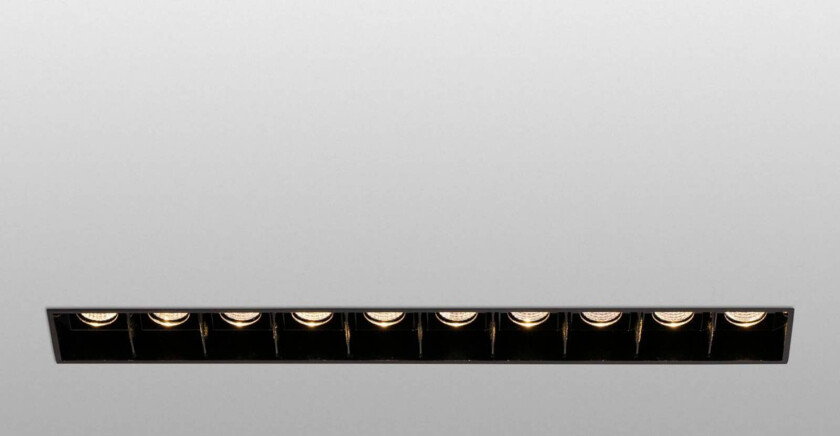 LED-innfellingslampe Troop Trimless, 10 lyskilder