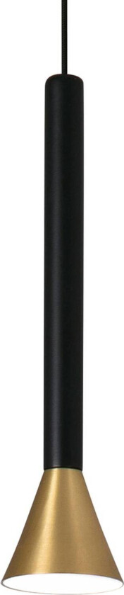 Sylindrisk LED-pendellampe Danka i gullsateng