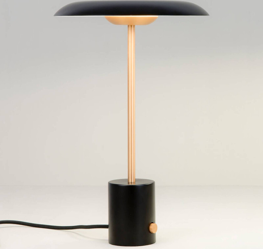 LED-bordlampe Hoshi med dimmer, svart og kobber