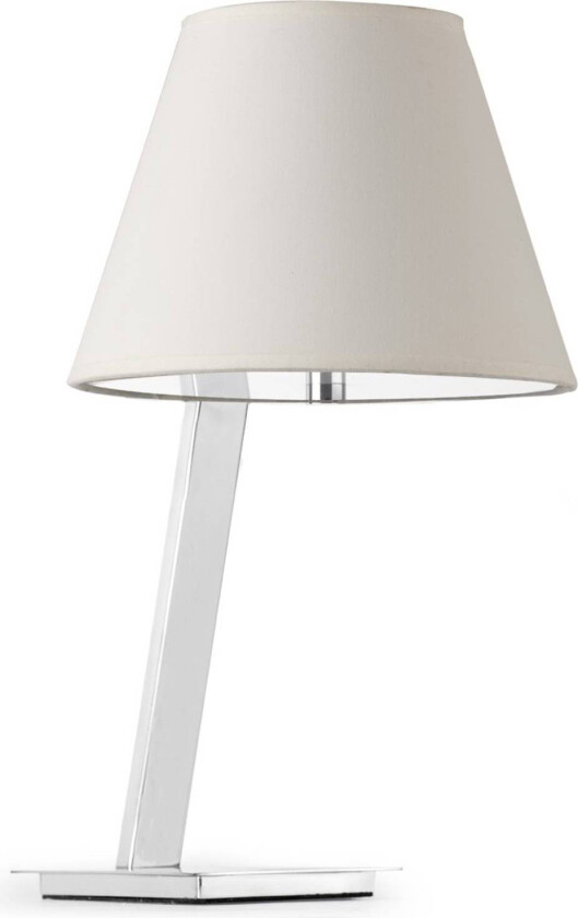 Vakre buede MOMA bordlampe i hvitt