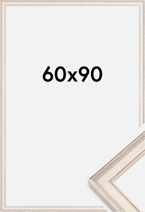 Ramme Shabby Chic Hvit 60x90 Cm