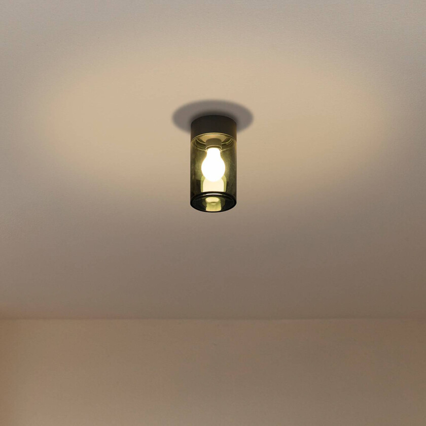 Utendørs taklampe Kila, røykgrå