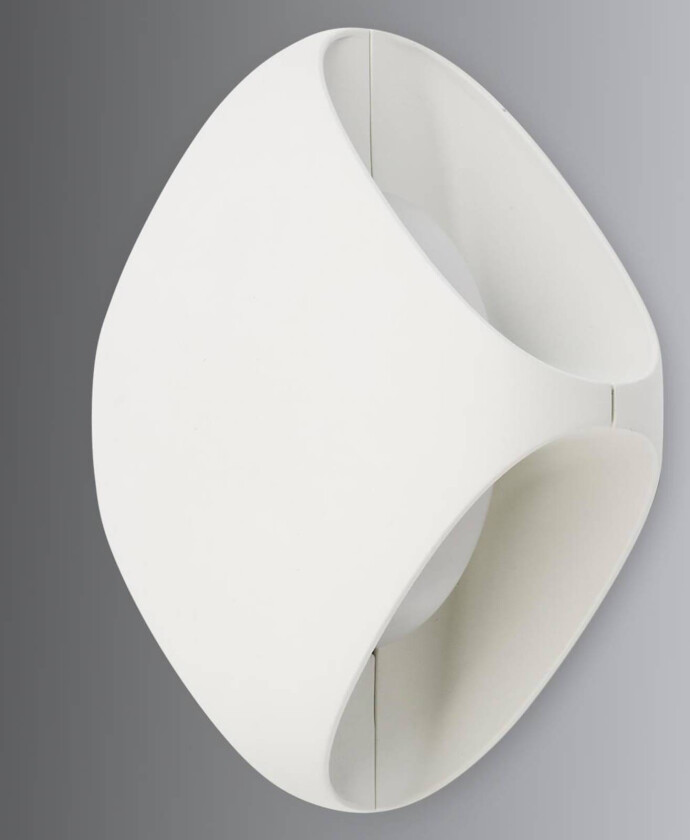 Utendørs LED-vegglampe Bu-oh!, hvit