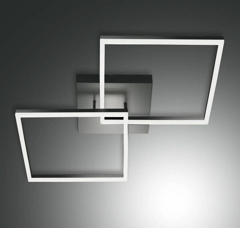 LED-taklampe Bard, 65x65 cm 2 lyskilder antrasitt