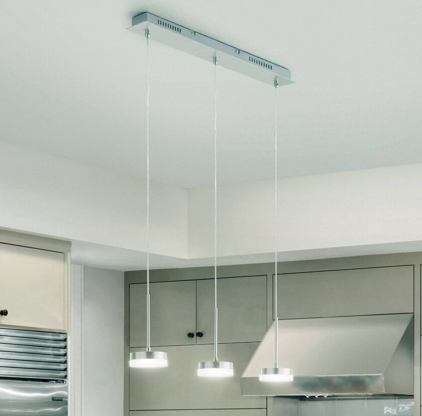 Hengelampe Dunk, aluminium, 3 lyskilder, 3 000 K, metall