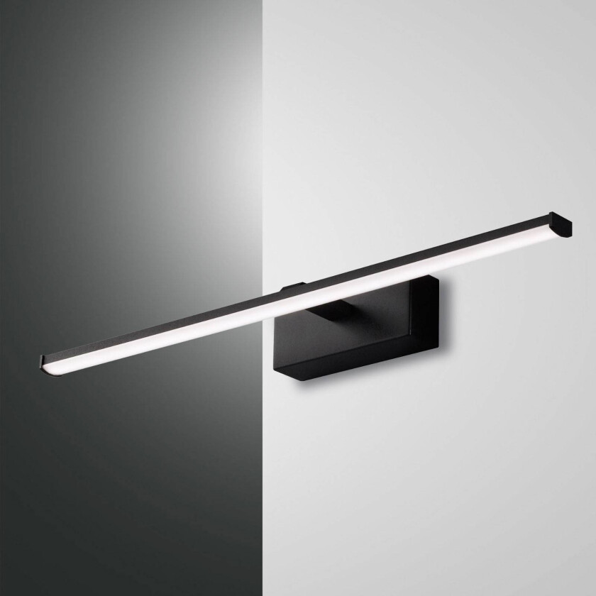 LED-vegglampe Nala, svart, bredde 50 cm