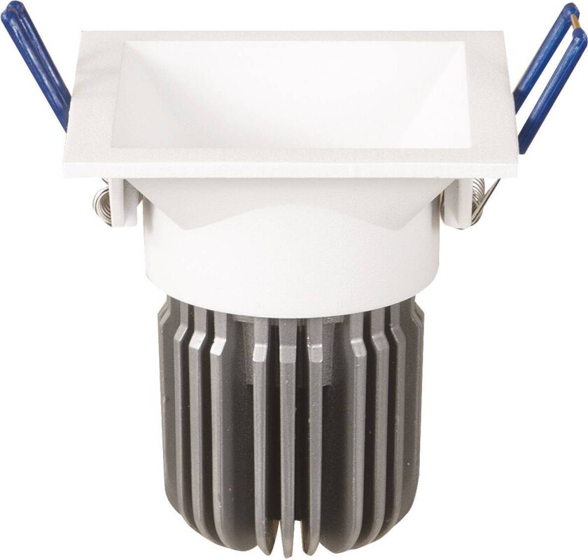 LED-innfell.lampe Toodle, kantet, symmetrisk, hvit