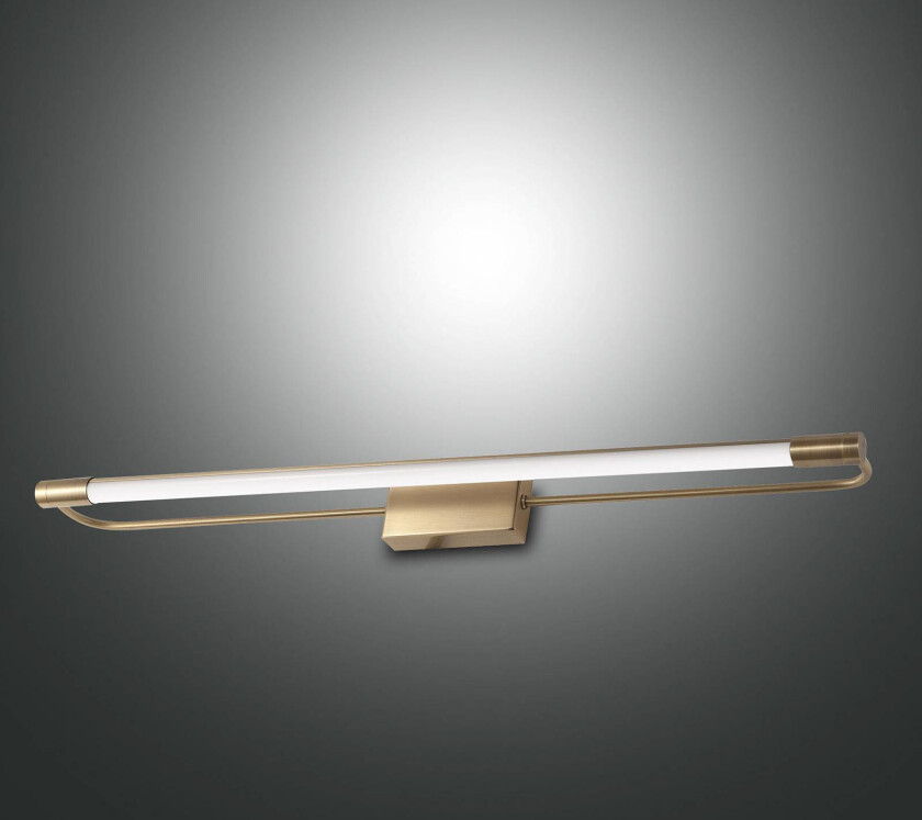 LED-vegglampe Rapallo, messing, IP44, 80 cm