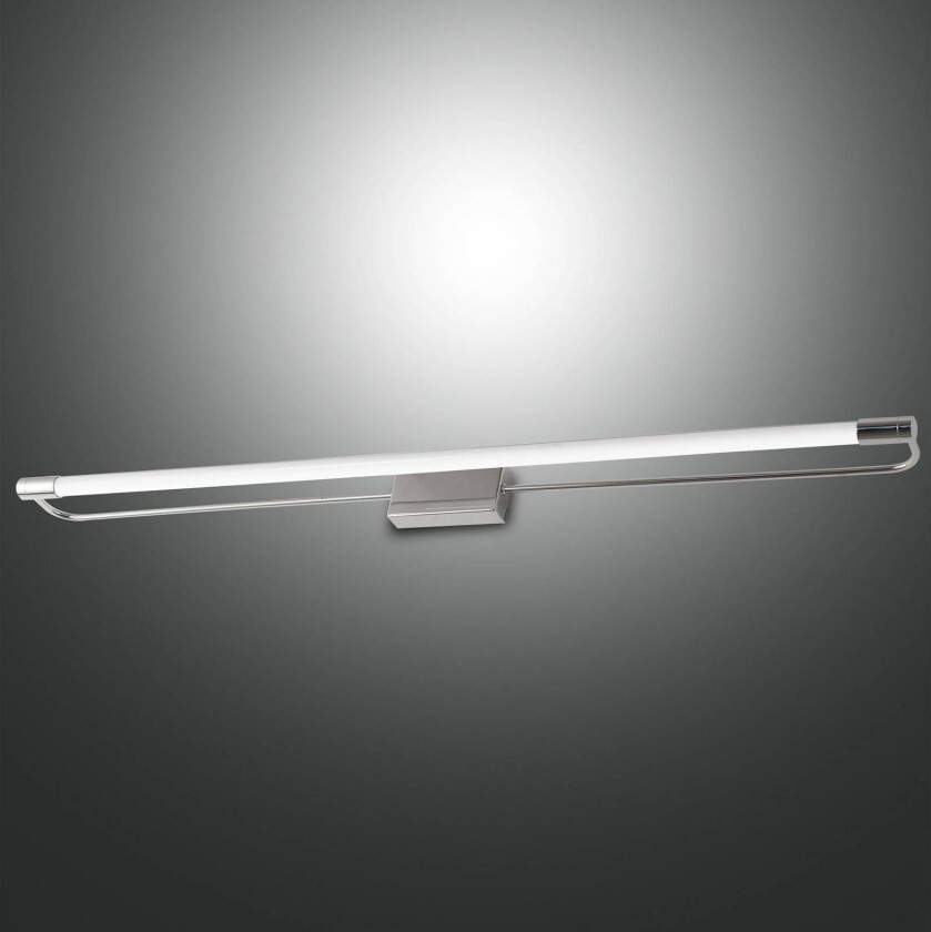 LED-vegglampe Rapallo, krom, IP44, 80 cm