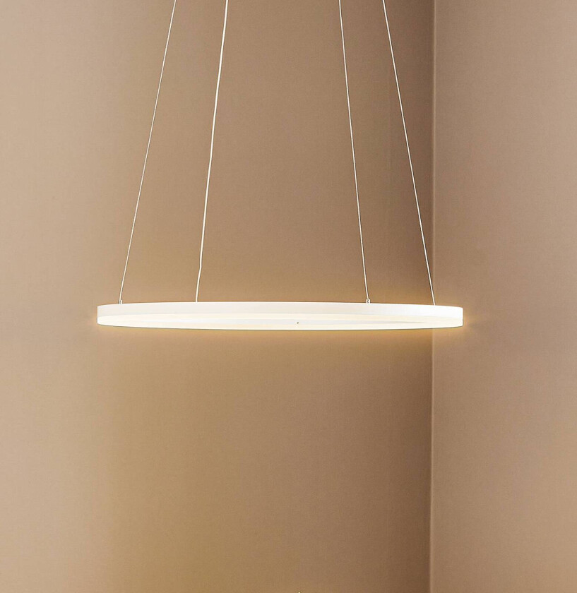 LED-pendellampe Giotto, en lyskilde, hvit