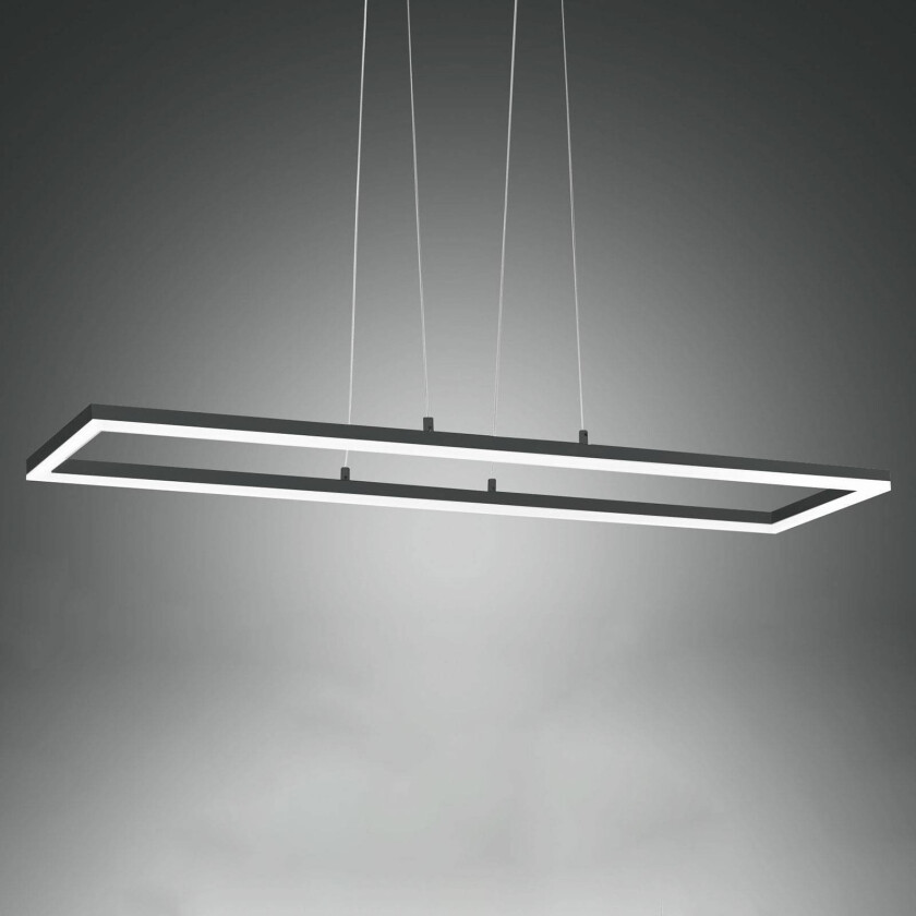 LED-hengelampe Bard, 92x32 cm, antrasitt