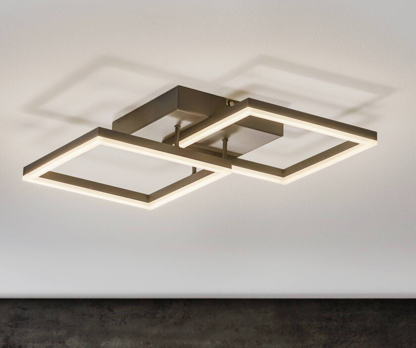 Bard LED-taklampe, 45x45 cm 2 lyskilder, antrasitt