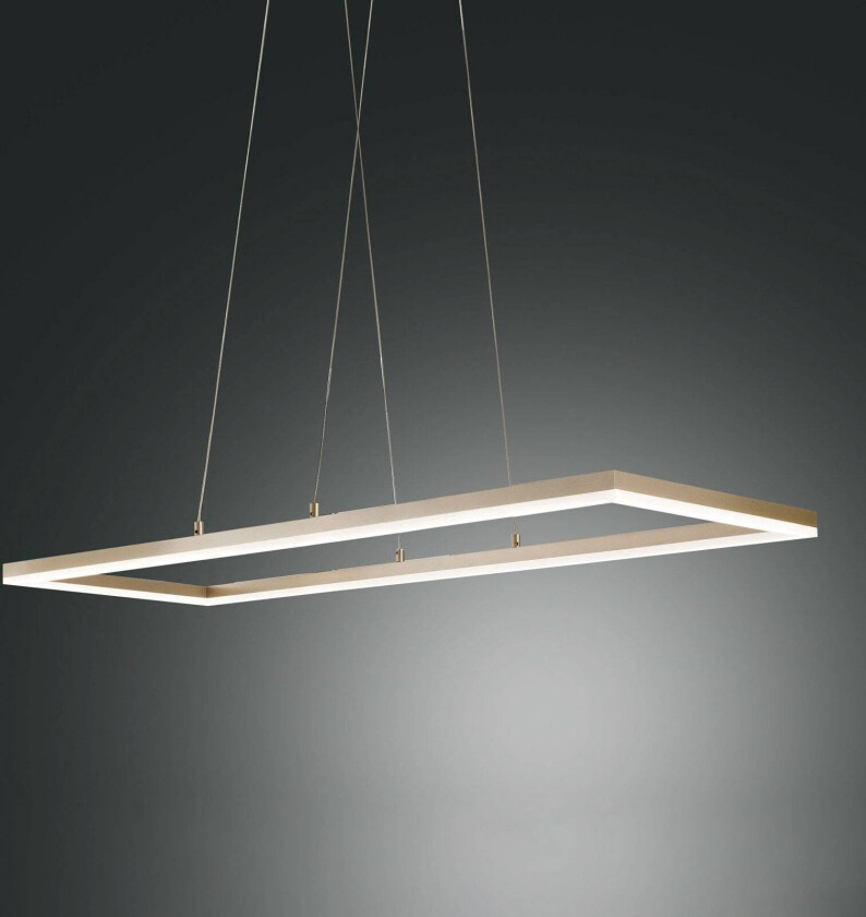 LED-hengelampe Bard, 92x32cm, matt gull-finish