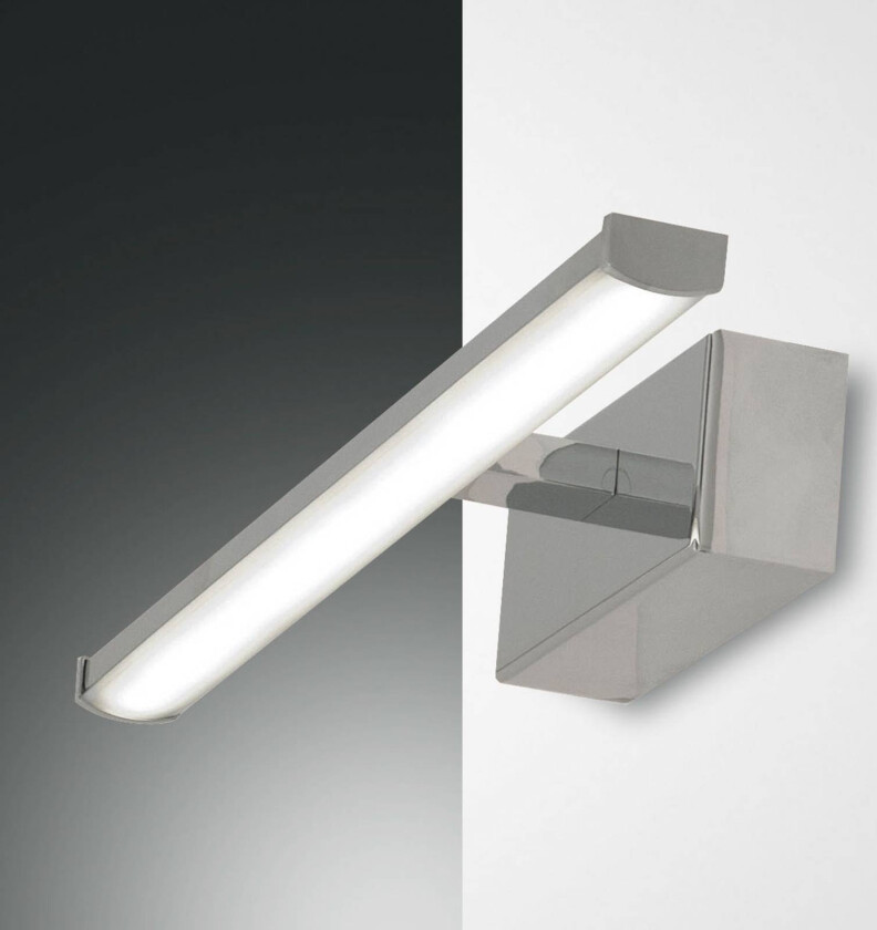LED-vegglampe Nala, krom, bredde 30 cm