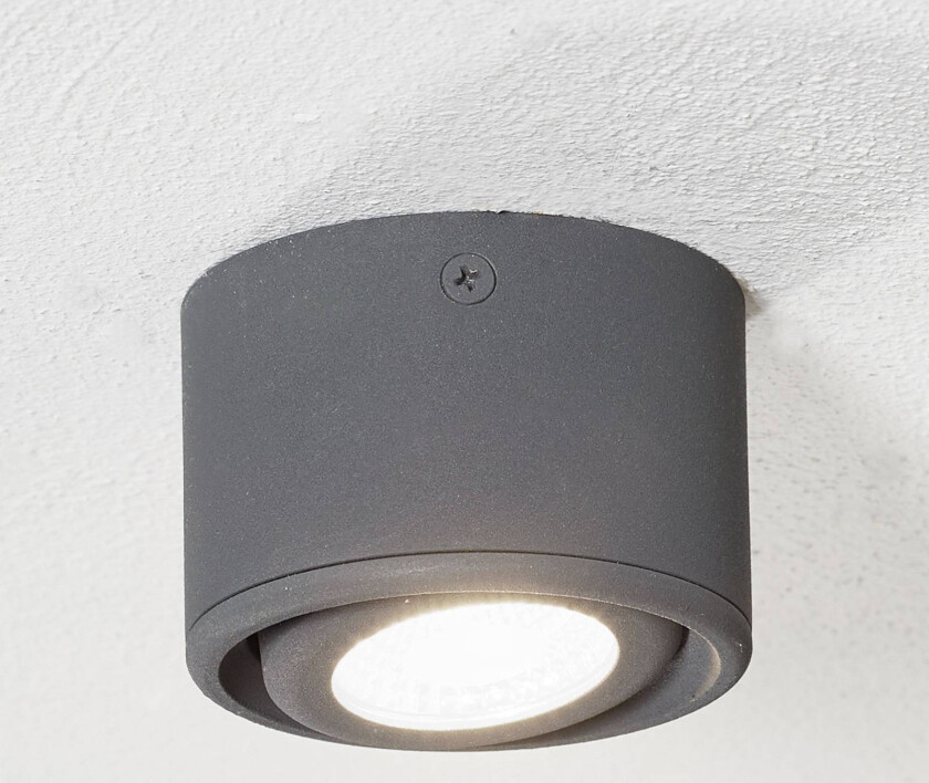 Svingbart hode – LED-downlight Anzio, antrasitt