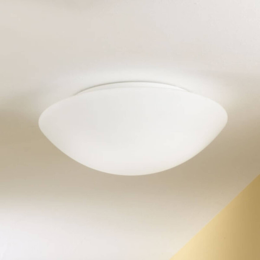 Pandora taklampe, Ø 20 cm, glass, hvit