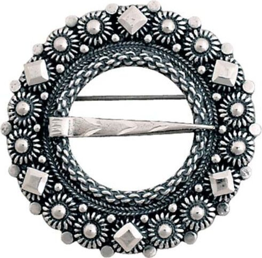 Halsring Telemark i 830 oksidert sølv, stor størrelse