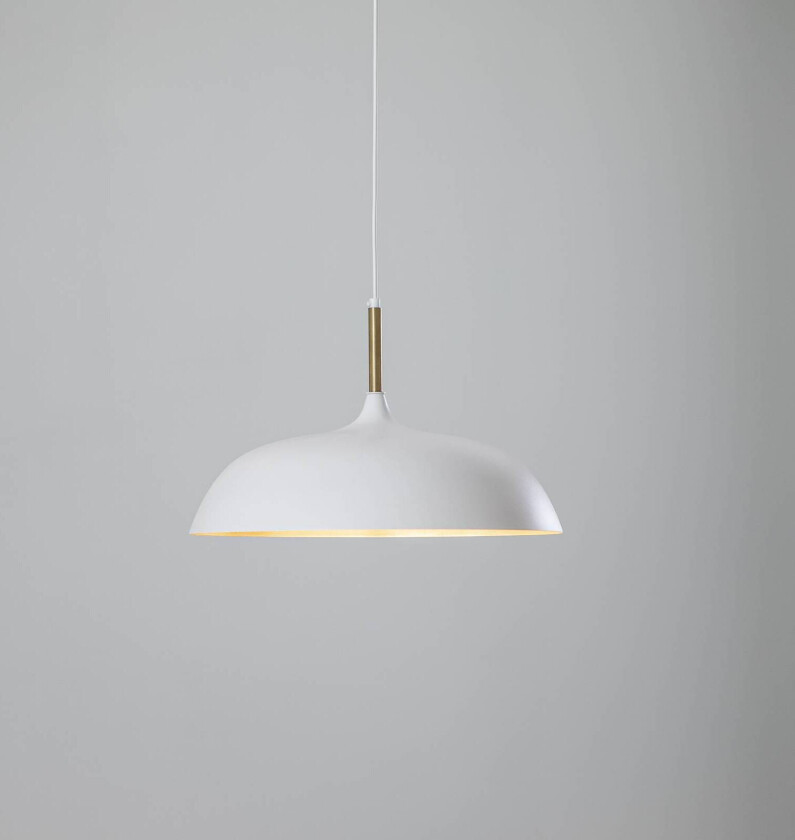 Pendellampe Lincoln, hvit/gull