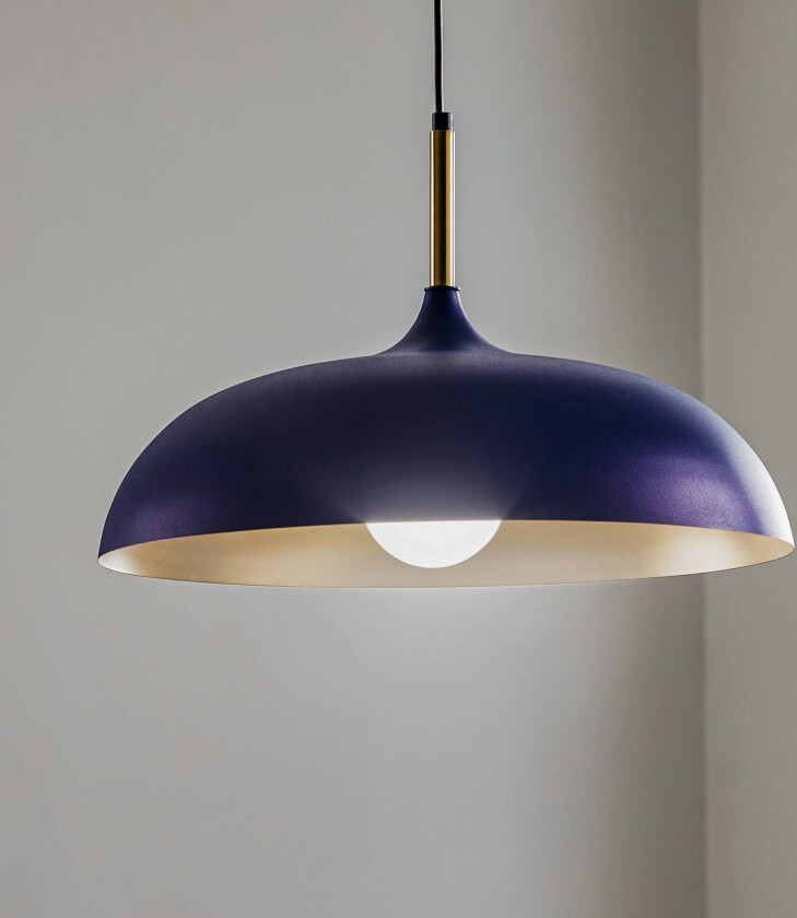 Pendellampe Lincoln, blå/gull