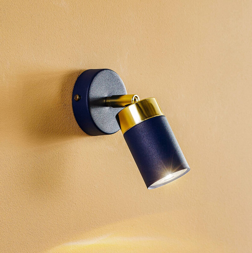Veggspot Joker, 1 lyskilde, blå-gull