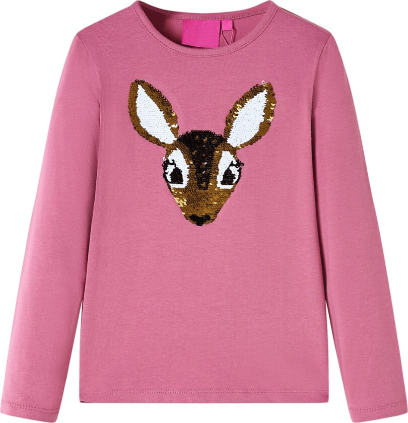 T-skjorte for barn med lange ermer bringebær 116