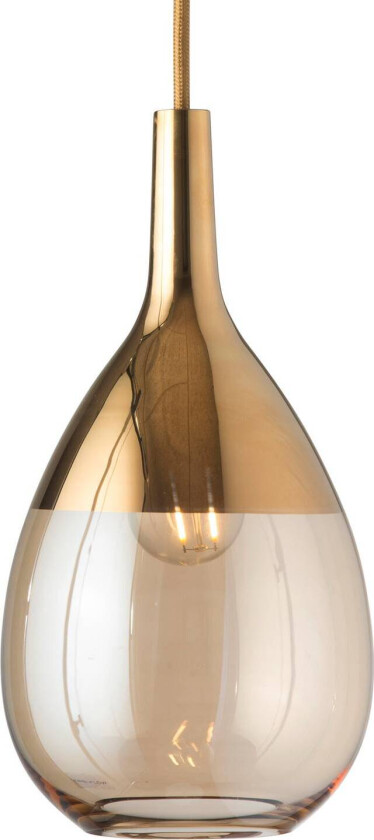 EBB & FLOW Lute S pendellampe gull gull-røyk