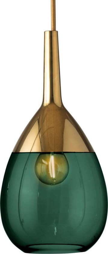 EBB & FLOW Lute S pendellampe gull eføygrønn