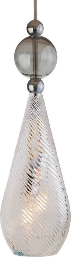 EBB & FLOW Smykke L sølvfarget krystallvirvel røykgrått