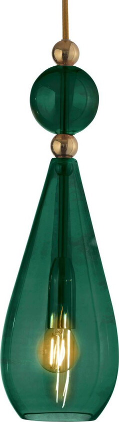 EBB & FLOW Smykke M Pendellampe gull eføygrønn