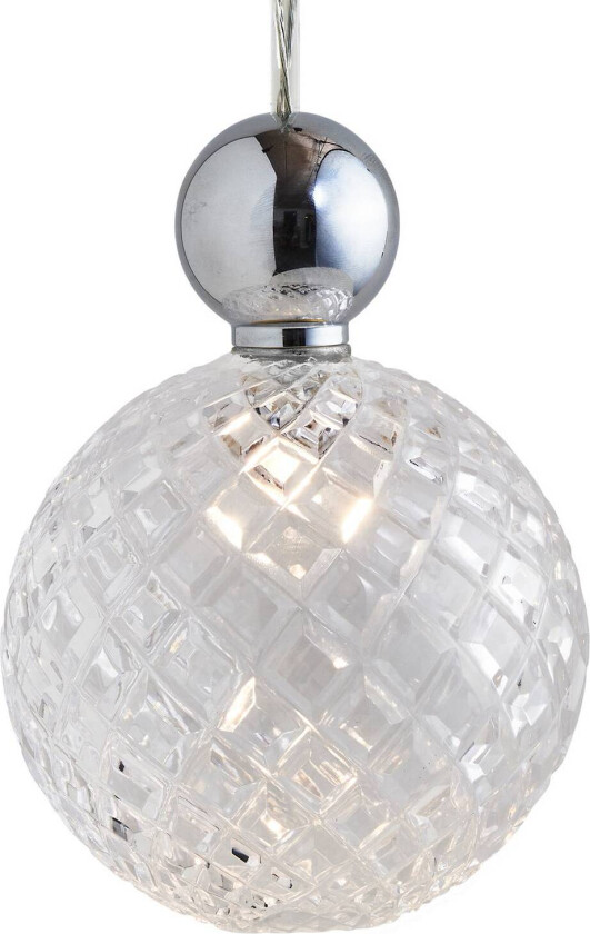 EBB & FLOW Uva L ball sølv klar liten sjekk