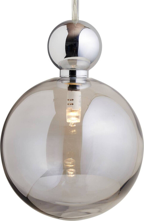 EBB & FLOW Uva L hengelampe, ball sølv røykgrå
