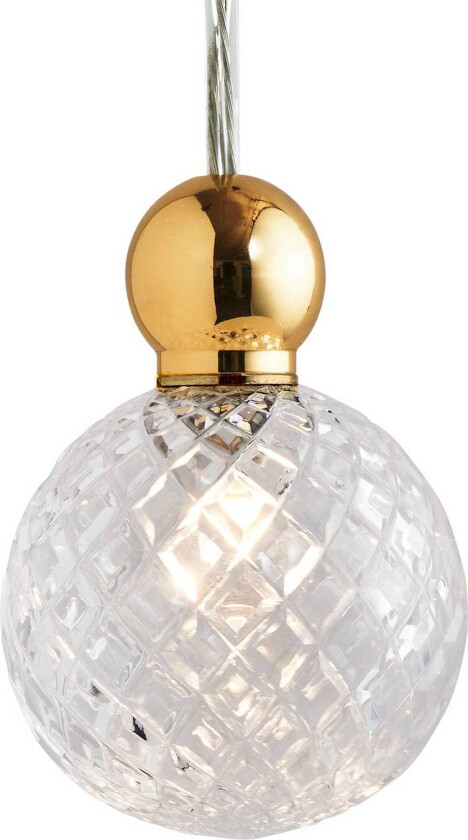 EBB & FLOW Uva M hengende kule gull klar liten sjekk