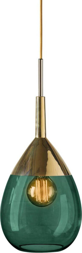EBB & FLOW Lute hengelampe ivy green/gold Ø 22 cm
