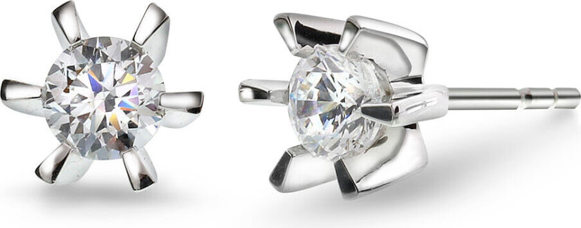 , Isabella enstens øredobber i 585 hvitt gull med diamant 0,50 ct WSI