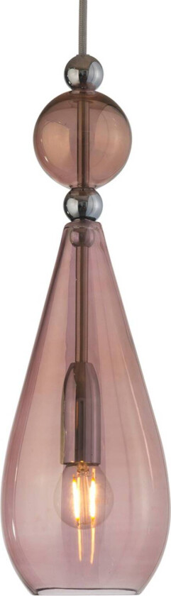 EBB & FLOW Smykke hengelampe, sølv, brun og rosé