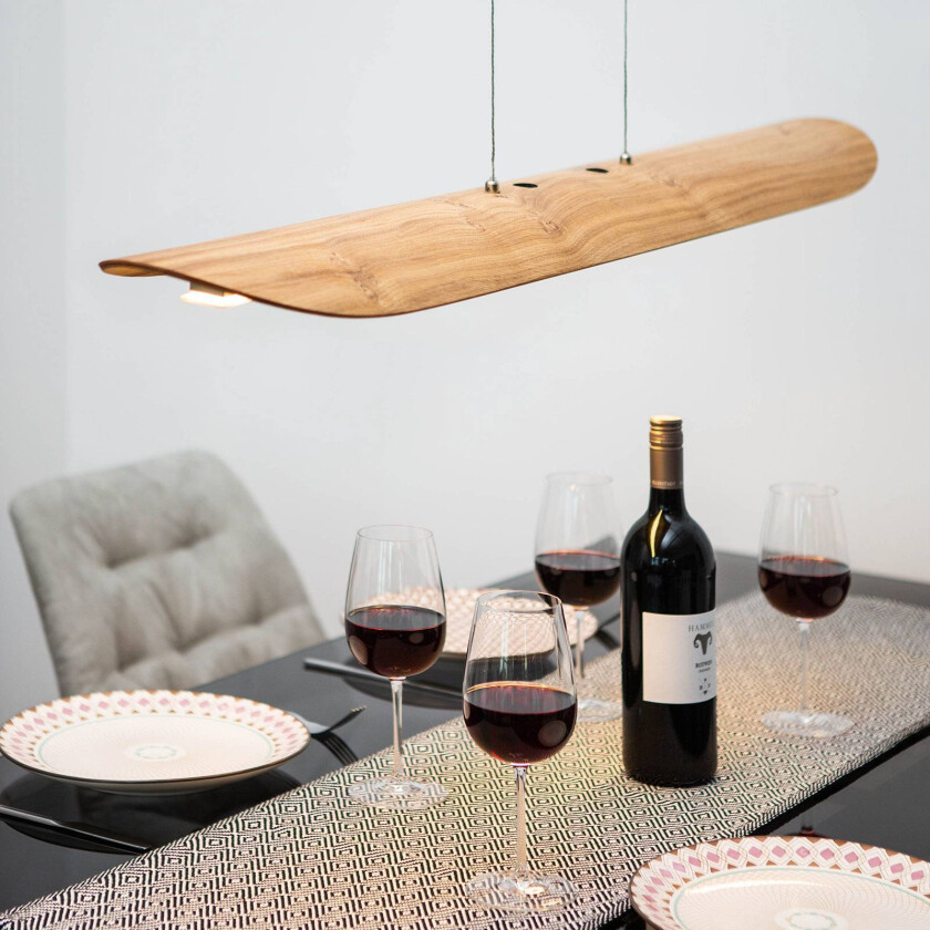 LED-lampe Colombia XL, askeik natur