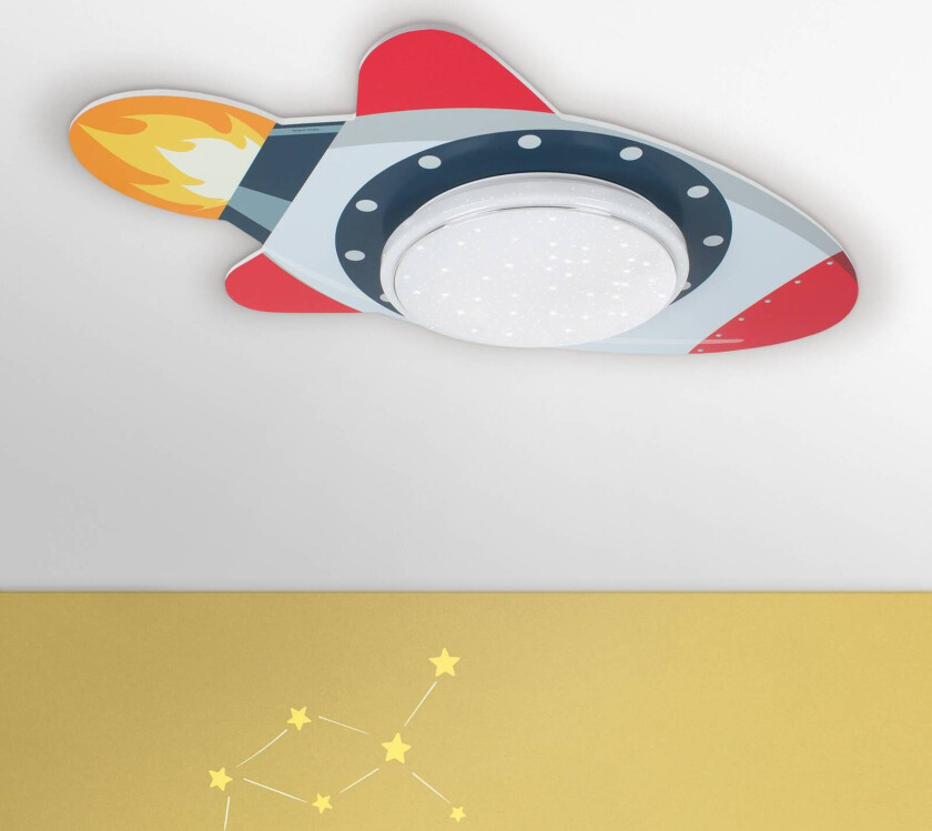 Starlight rocket LED-taklampe
