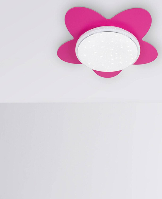 LED-taklampe Flower Starlight, rosa