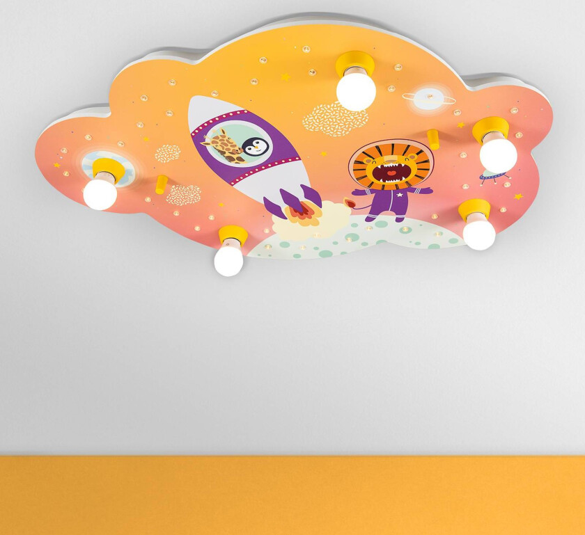 Taklampe picture cloud Escape, oransje