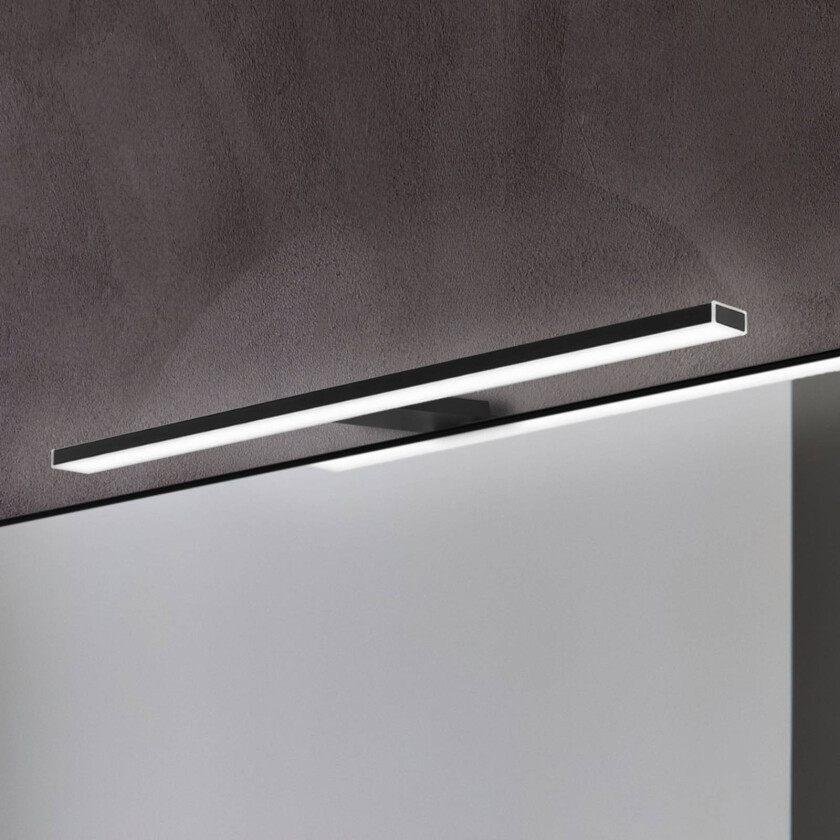 Pandora LED-speilbelysning, matt svart, 45,8 cm