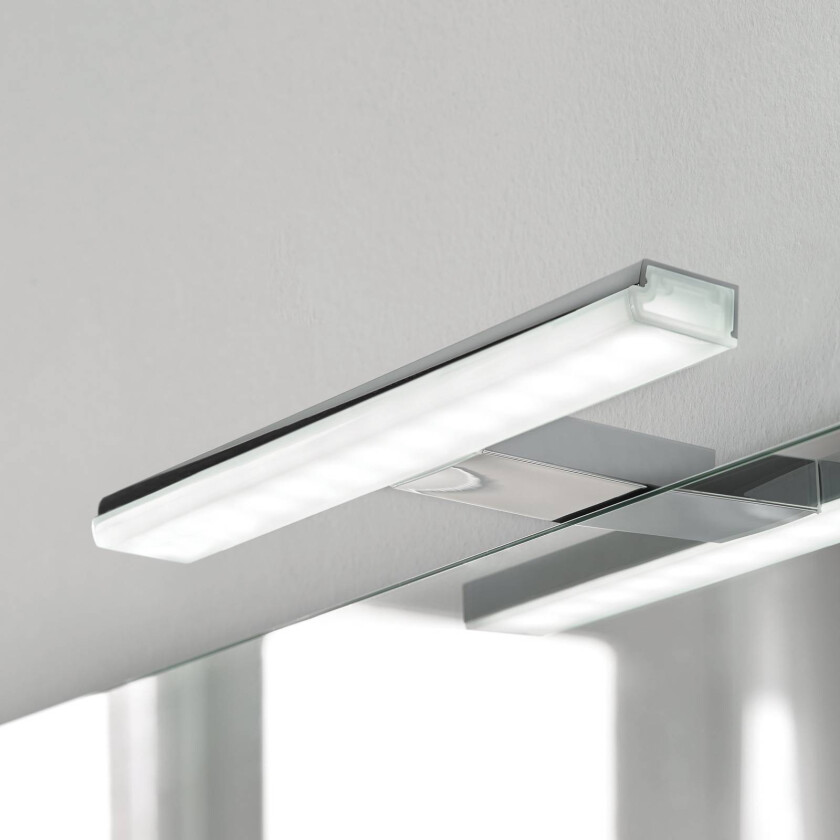 LED-speilbelysning Pandora, krom, bredde 30,8 cm