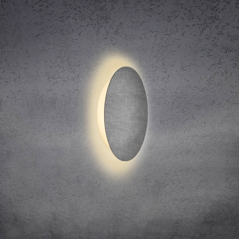 Blade LED-vegglampe, betongutseende Ø 24 cm