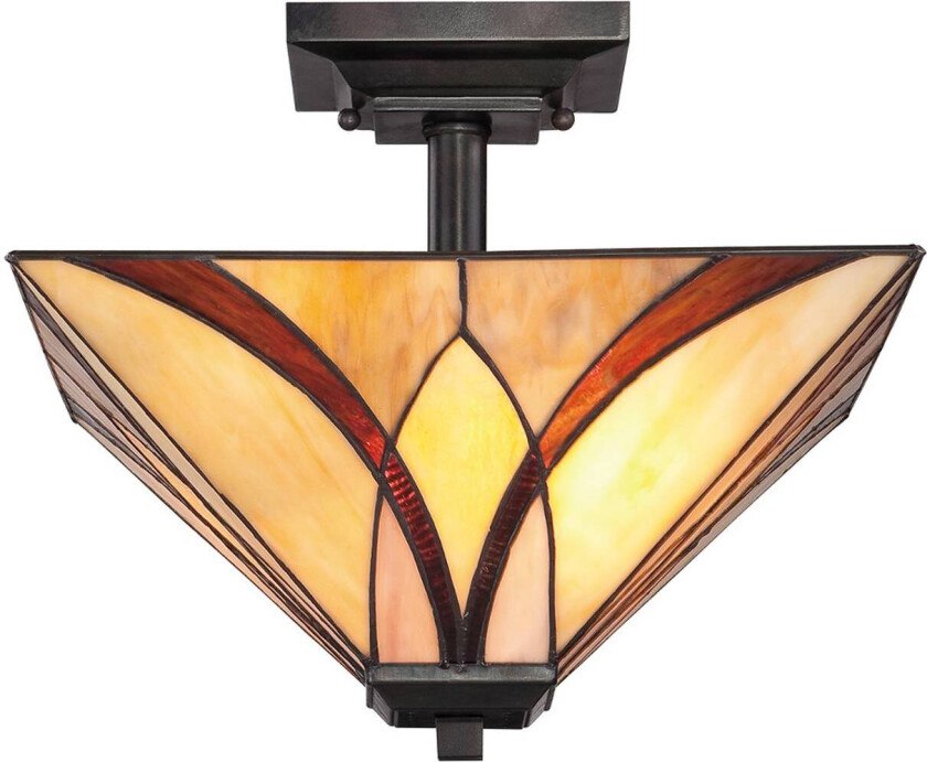 Taklampe Asheville Tiffany-design høyde 30,5