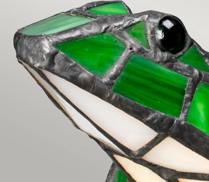 Frosk LED-dekorasjonslampe i Tiffany-look