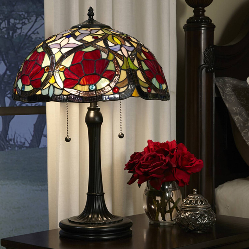 Bordlampe Larissa i Tiffany-stil