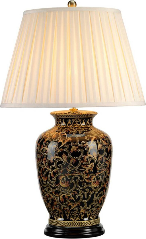 Morris bordlampe med porselensfot