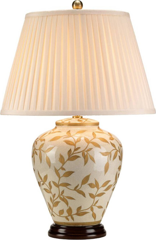 Bordlampe Leaves med porselensfot