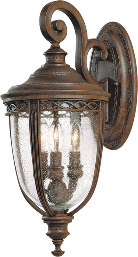 English Bridle vegglykt IP44 Ø 21,6 cm bronse