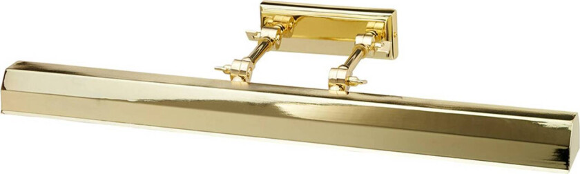 Bildelampe Chawton, polert messing, 65,2 cm